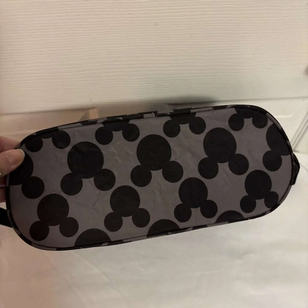 Disney Baby Universal Stroller Organizer Black Mickey Ear Print  Vinyl  W/straps
